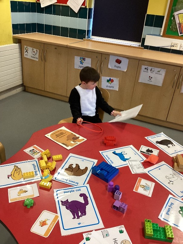 Pupil doing activities